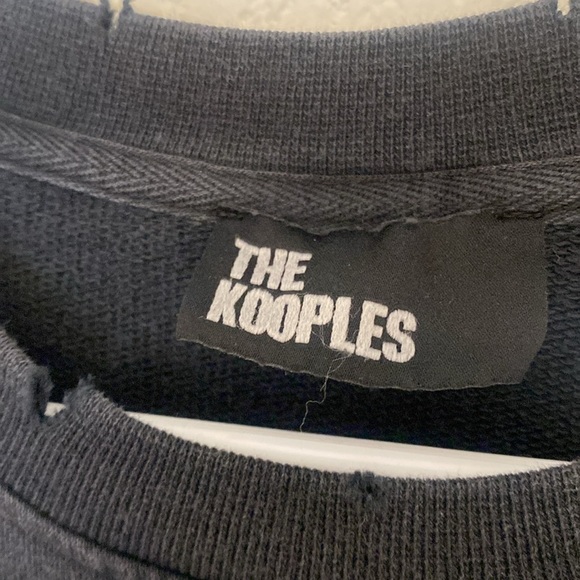 The Kooples Screen Printed Black Crewneck Leopard Sweatshirt - Picture 7 of 10